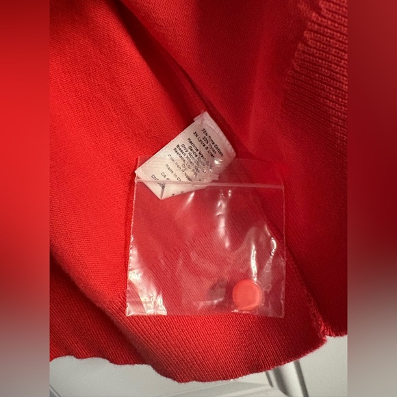Talbots Vibrant Red Pima Cotton Cardigan✨ - Picture 6 of 8